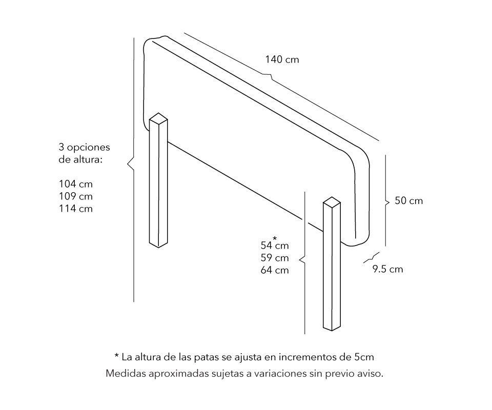 Cabecera Matrimonial  Bilbao Beige