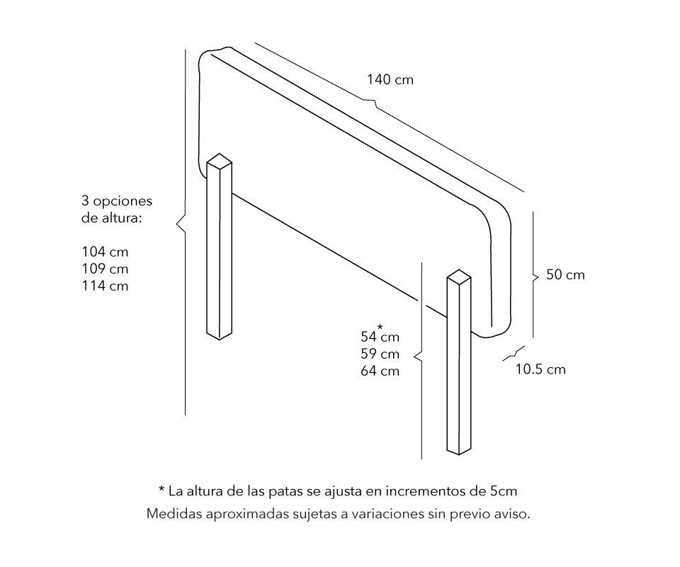 Cabecera Matrimonial  Catania Beige