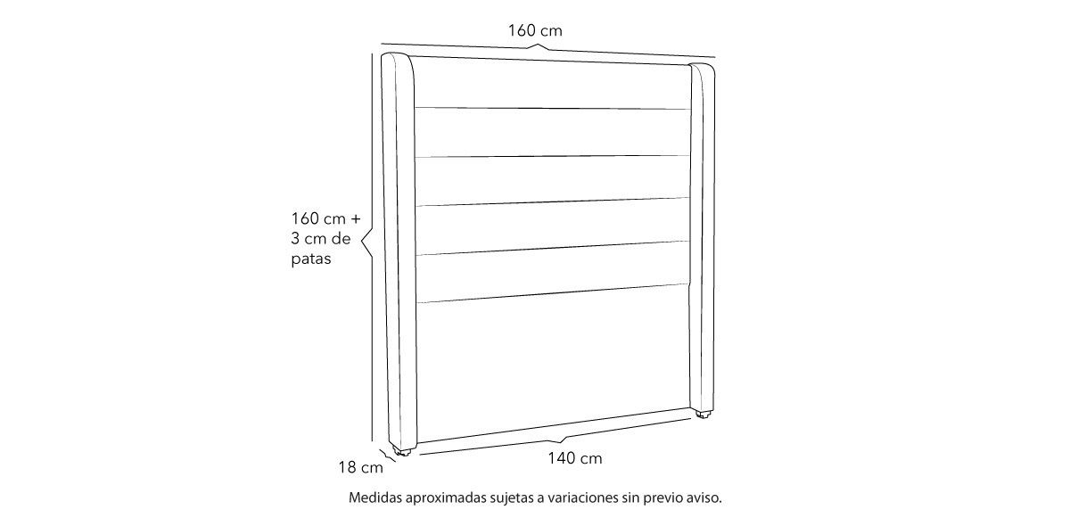 Cabecera Matrimonial Polar Beige