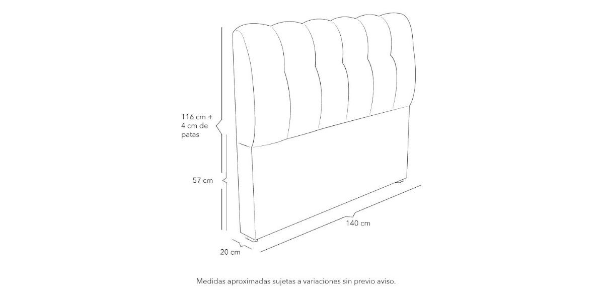 Cabecera Matrimonial Nube Gris