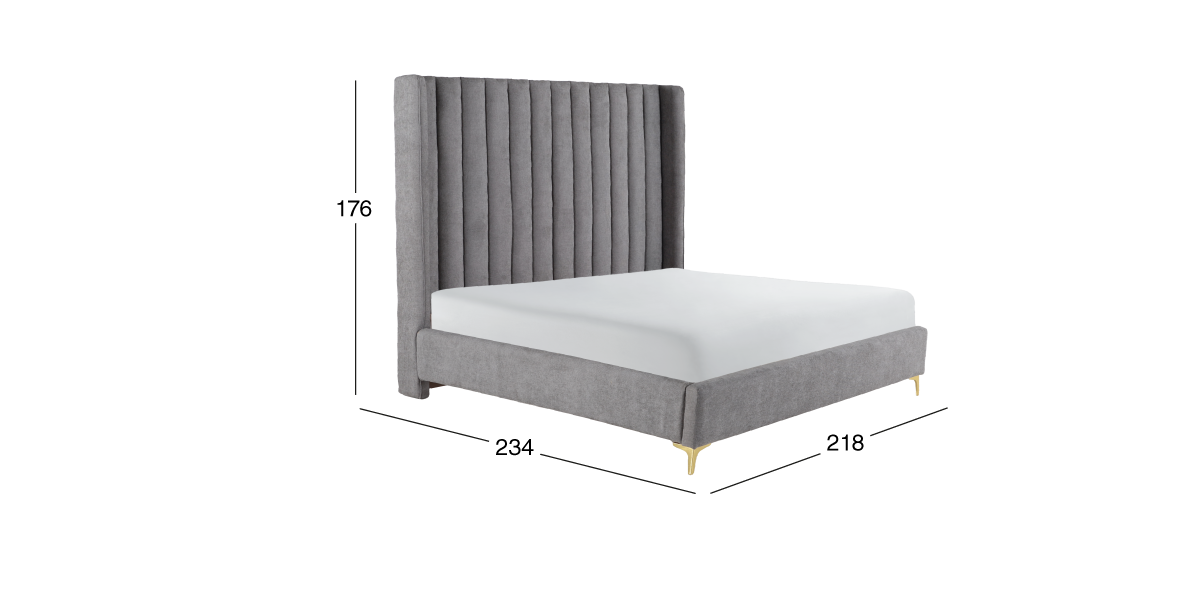 Cama King Size Denmark Gris