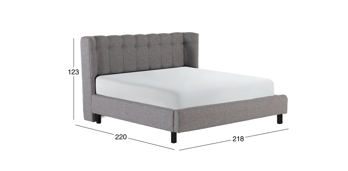 Cama King Size Stella Plus Gris
