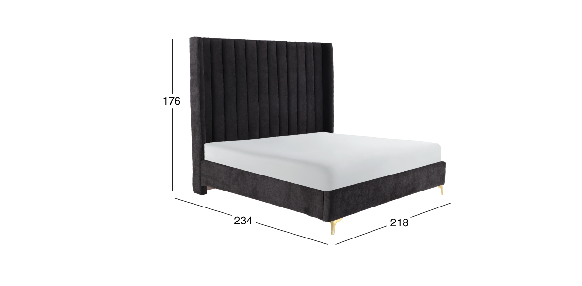 Cama King Size Denmark Negro