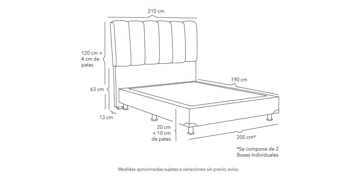 Cama King Size Kami Negro
