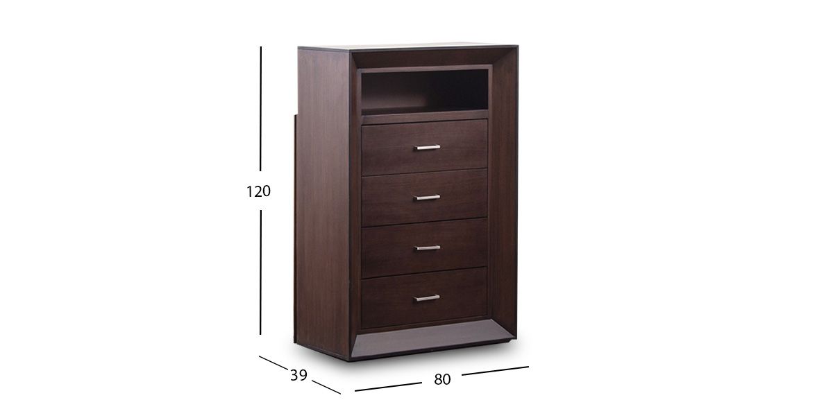 Cómoda Romina Café Oscuro