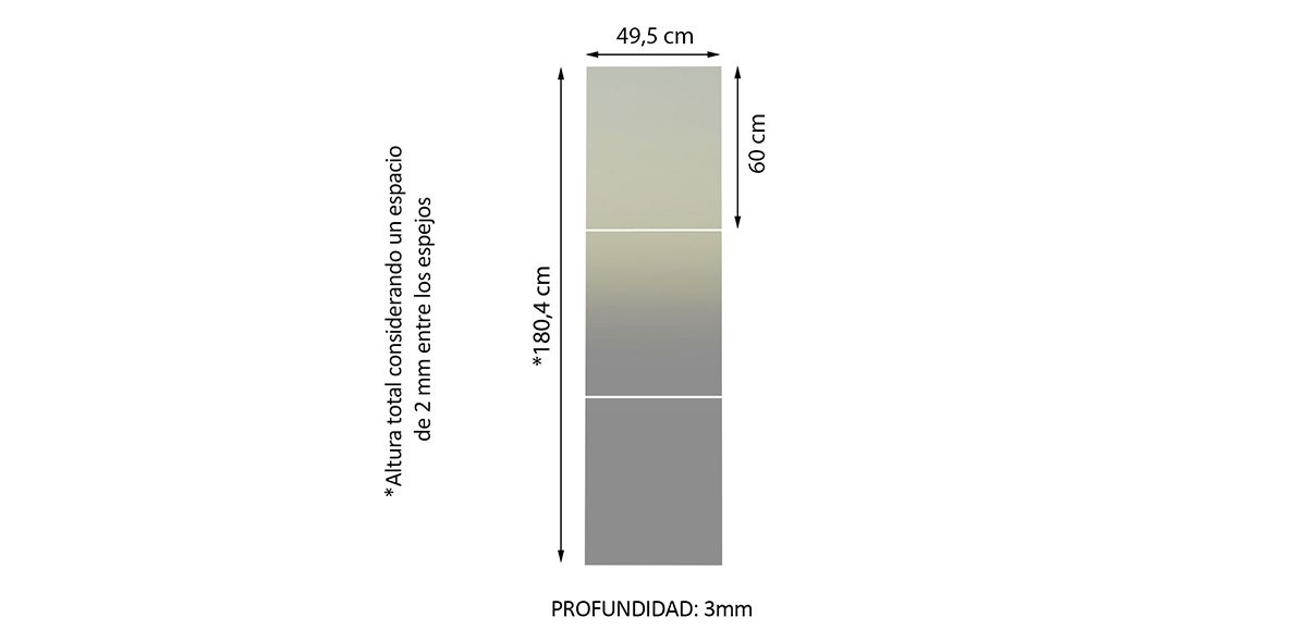 Espejo de Cristal 60 x 50 cm Speil