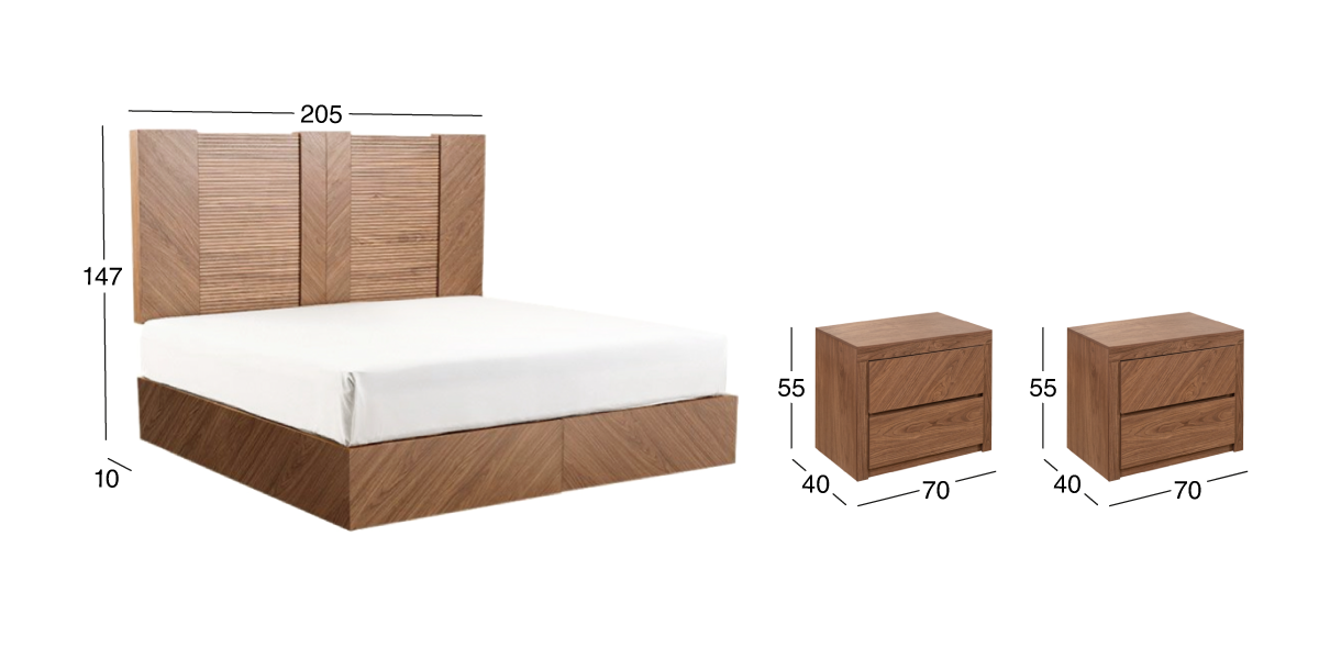 Recámara 3 Piezas King Size Donna Café