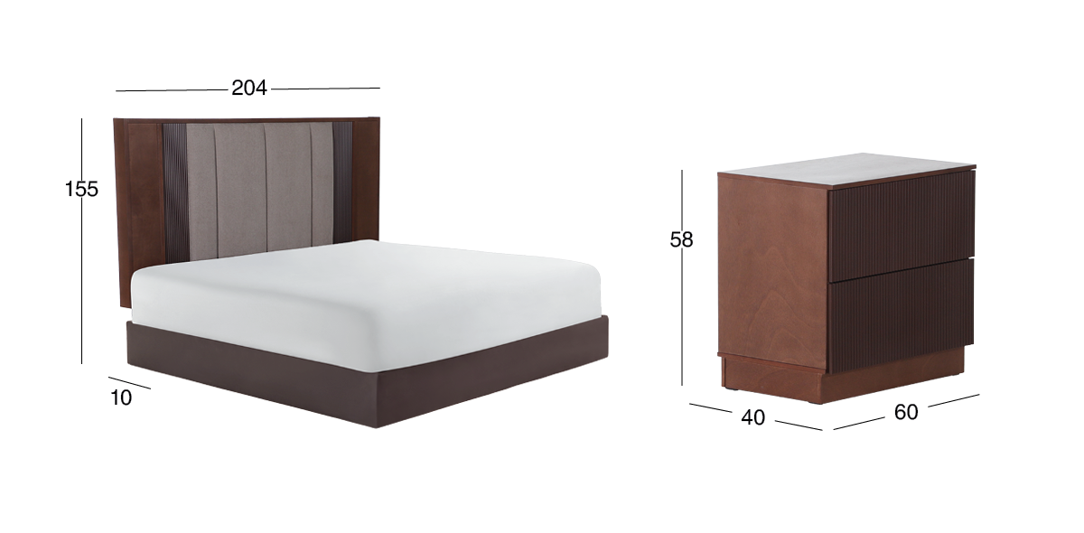 Recámara King Size Nexus Café 3 Piezas