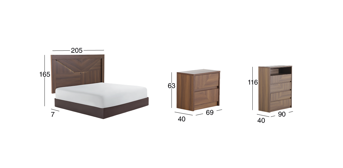 Recámara King Size Qatar Café