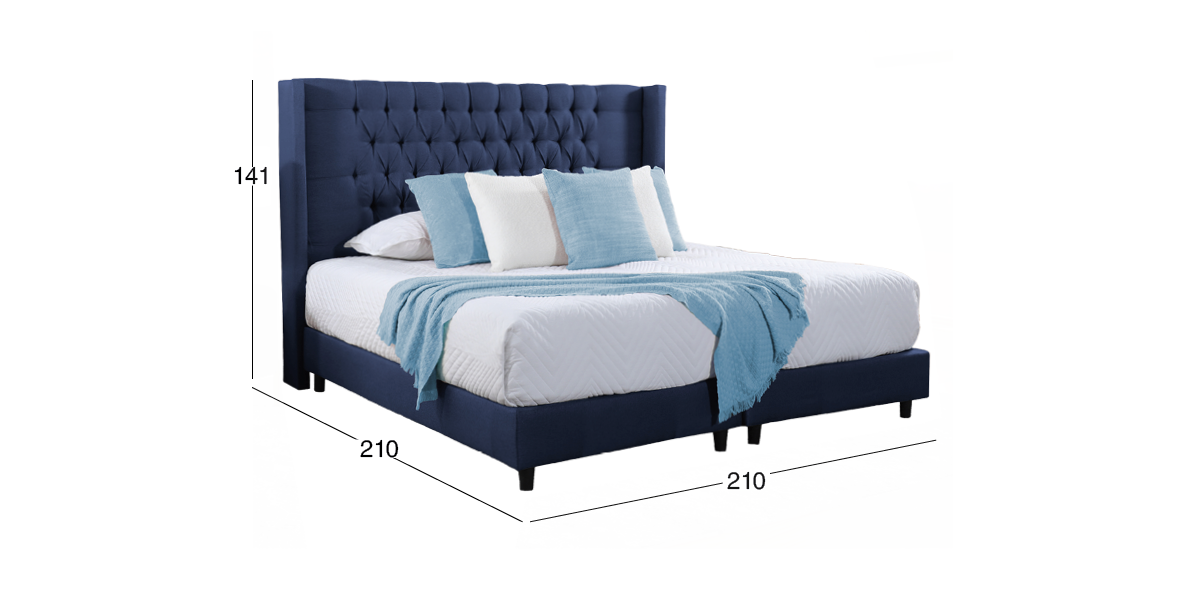 Cama King Size Valeria Azul