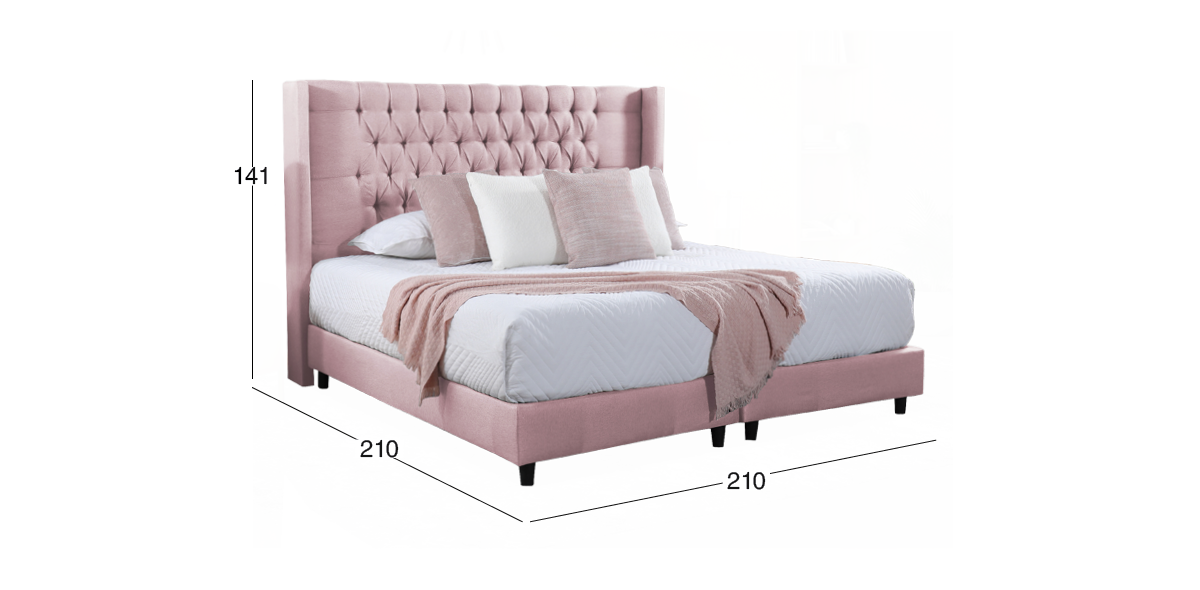 Cama King Size Valeria Rosa