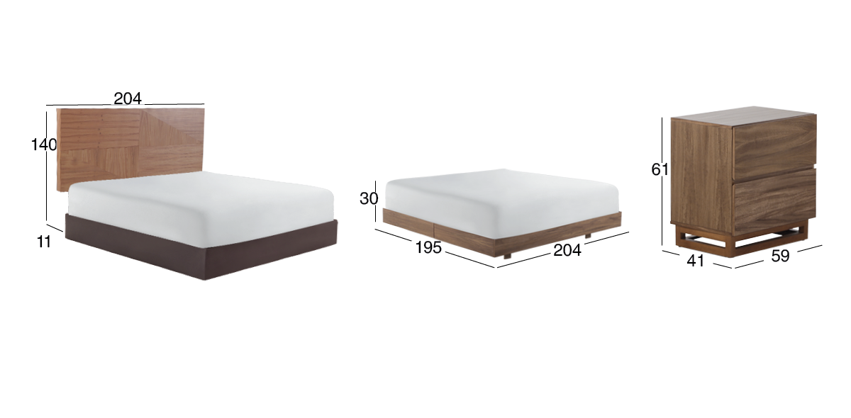 Recámara King Size Zeus Tzalam 4 Piezas