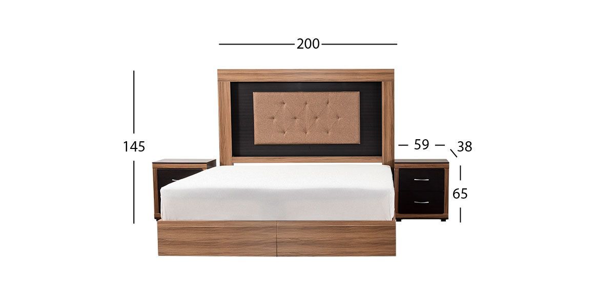 Recámara King Size Antea Café 3 Piezas