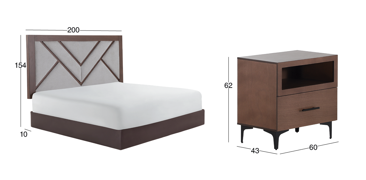 Recámara King Size Rocella Café