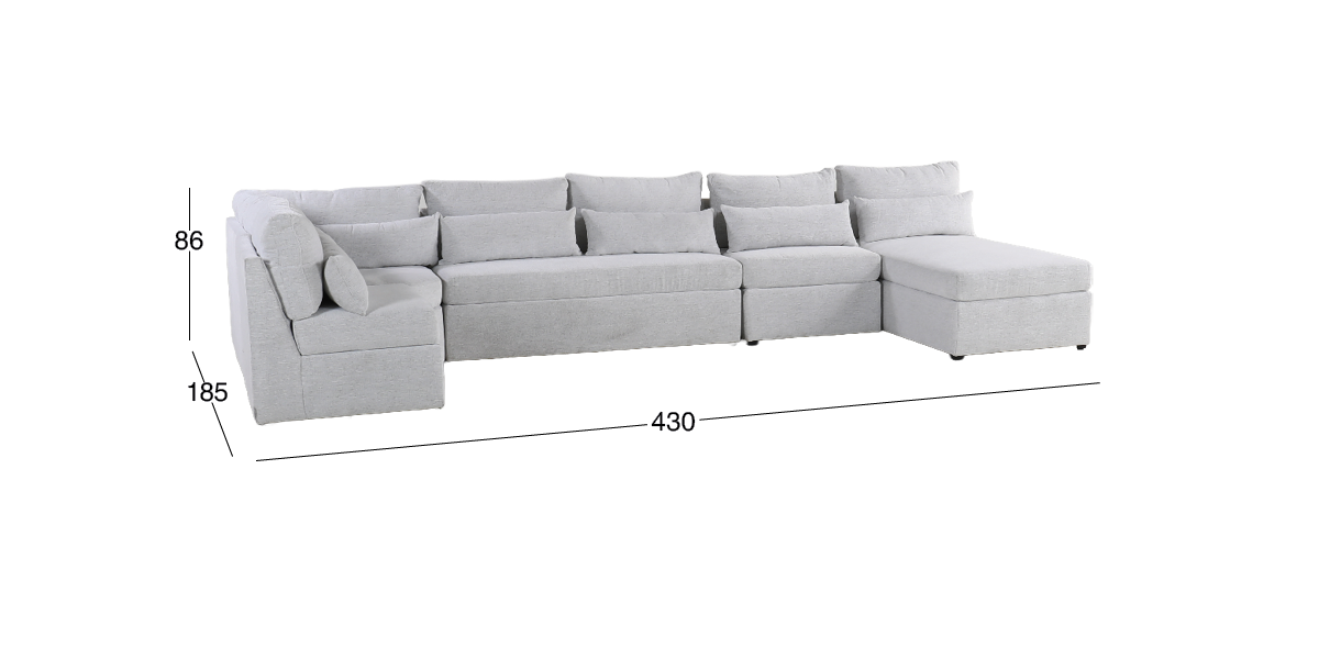 Sala Modular Alize Blanco 5 Piezas