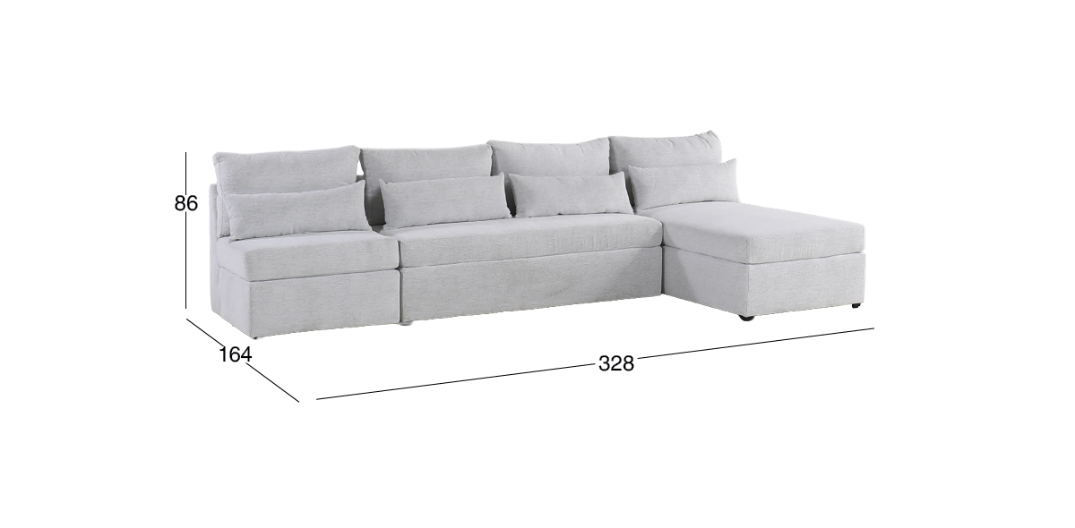 Sala Modular Alize Blanco con Sillón 3 Piezas