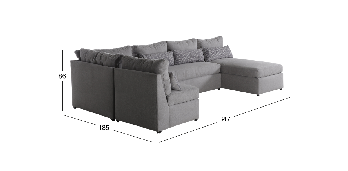 Sala Alize Gris 4 Piezas