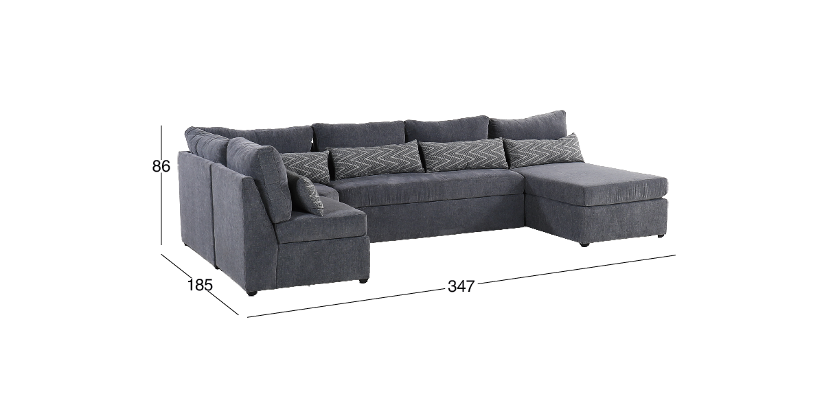 Sala Modular Alize Gris 4 Piezas