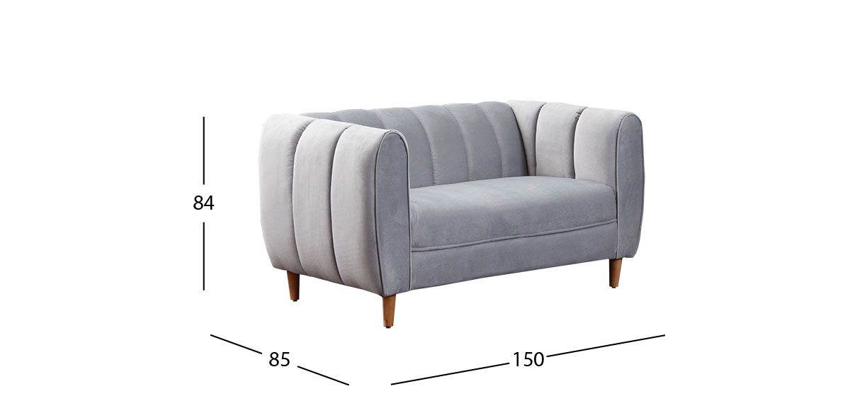 Sala de Dos Sofás 2 Plazas Castell Gris