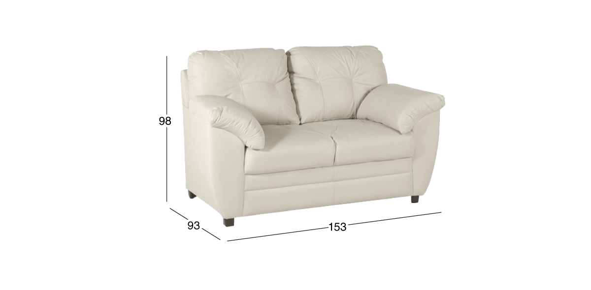 Sala de Dos Sofá 2 Plazas de Piel Derby Confort Tz Beige