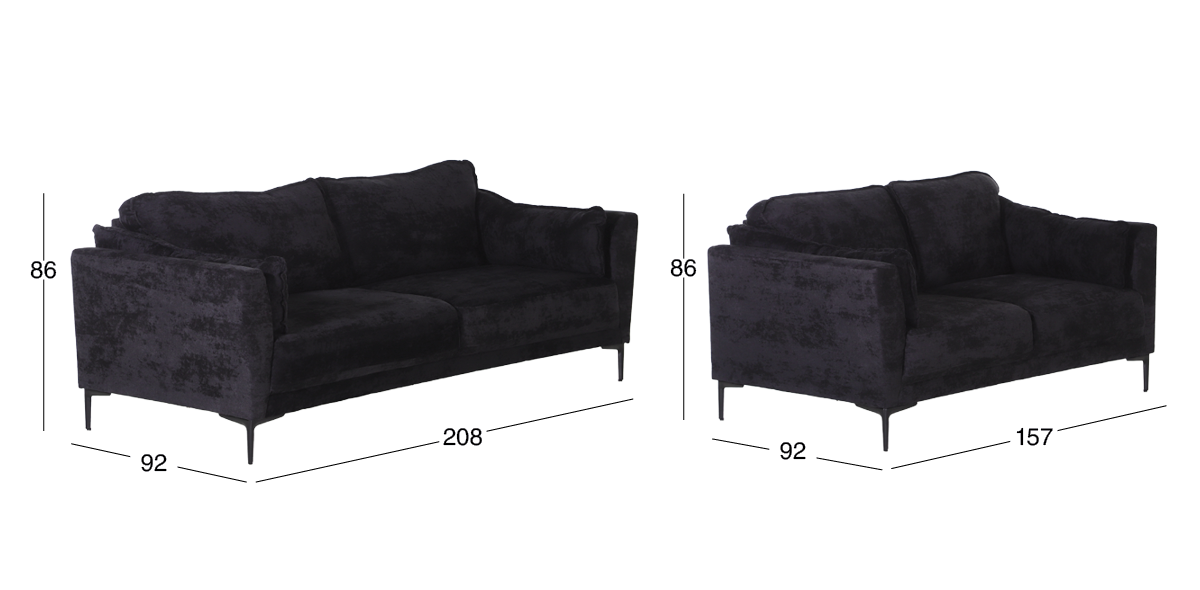 Sala Kubra Microfibra Negro