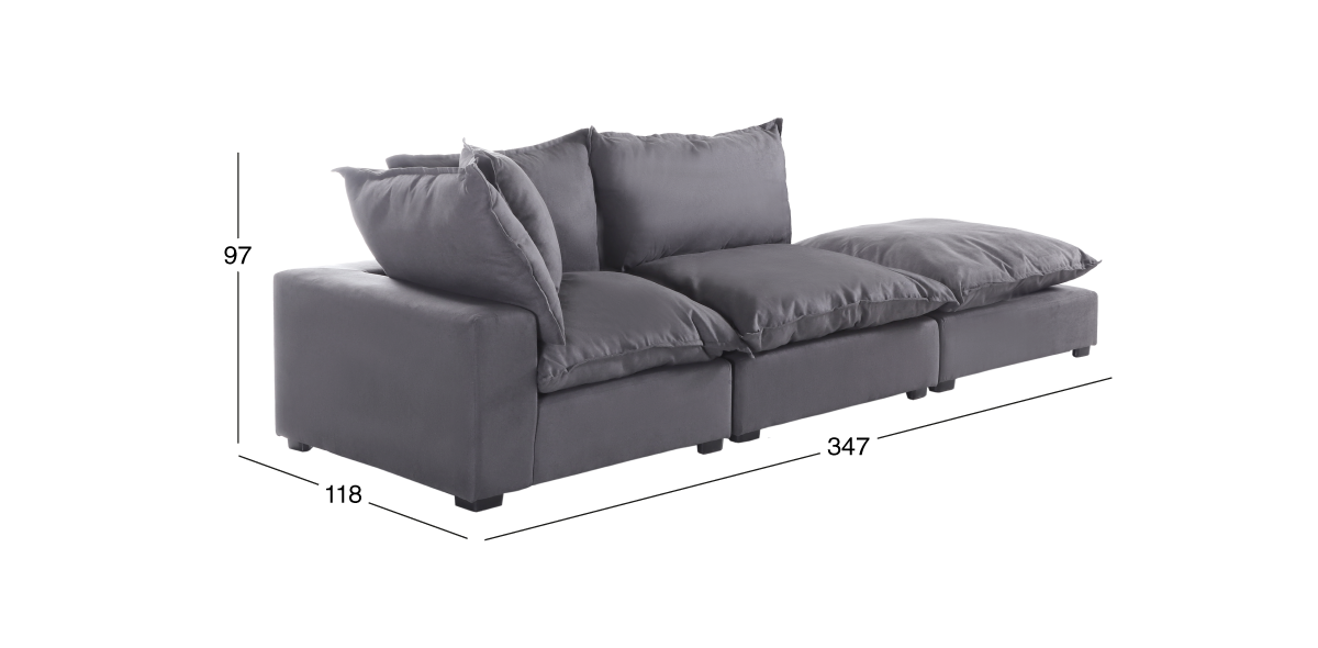 Sala Modular Larissa Gris 3 Piezas