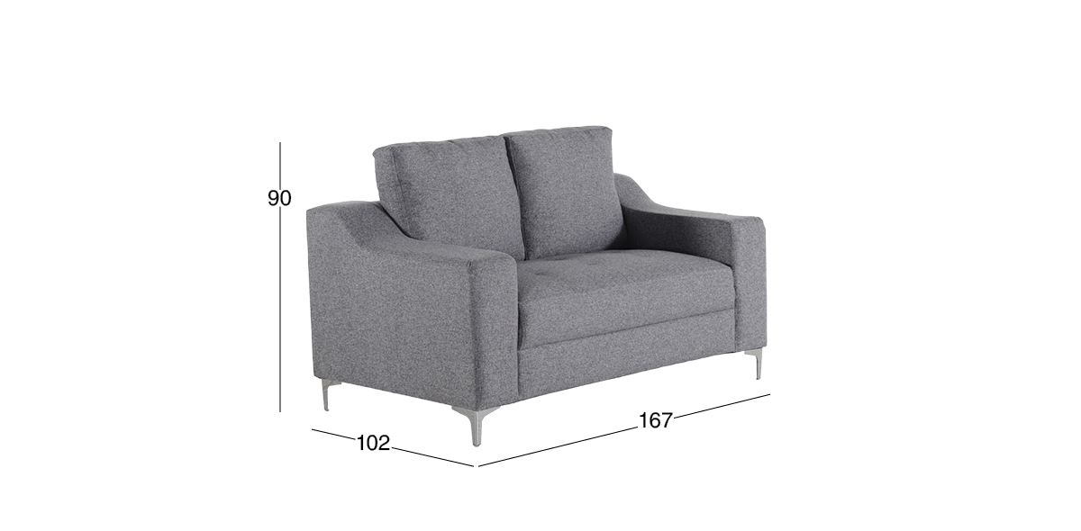 Sala de Dos Sofás 2 Plazas Marruecos Gris