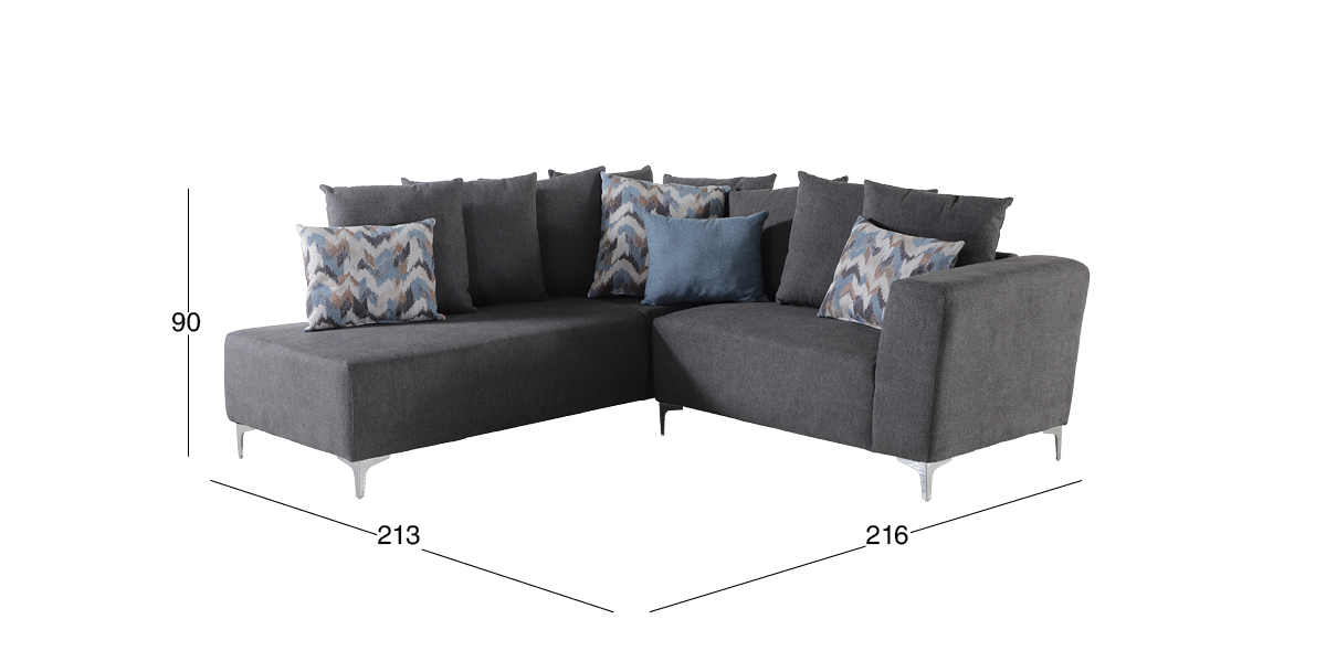 Sala Modular Izquierda Nuria Gris Oxford