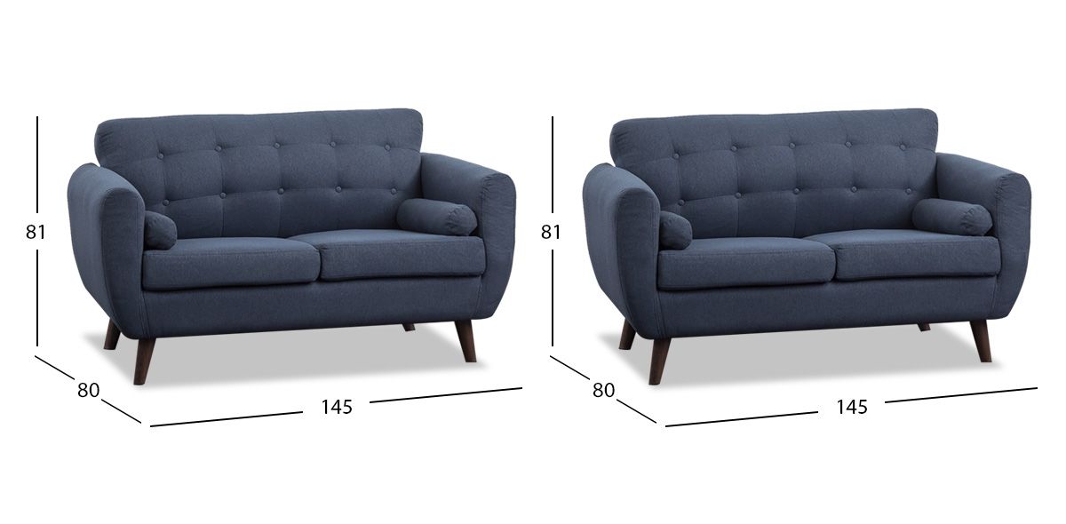 Sala de Dos Sofás 2 Plazas Monet Azul
