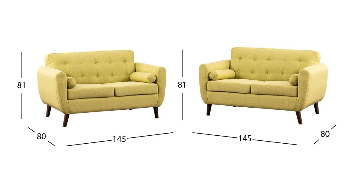 Sala de Dos Sofás 2 Plazas Monet Verde