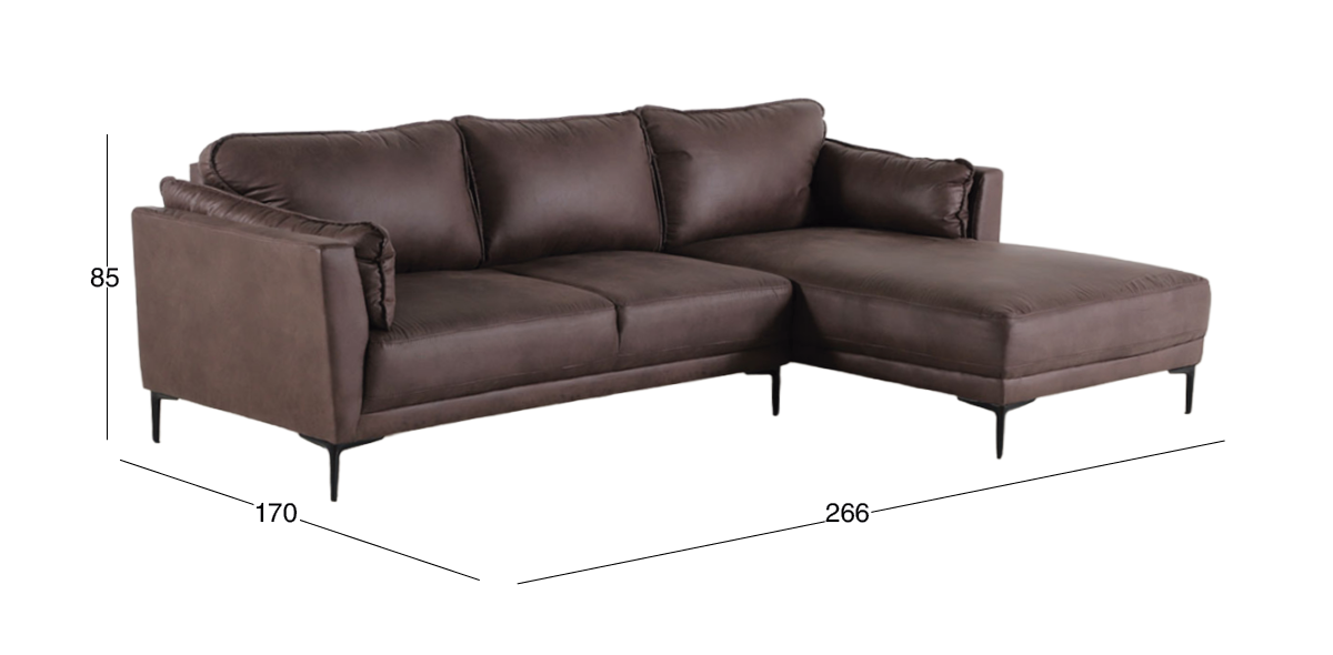 Sala Modular Derecha Kubra Vn Café Oscuro