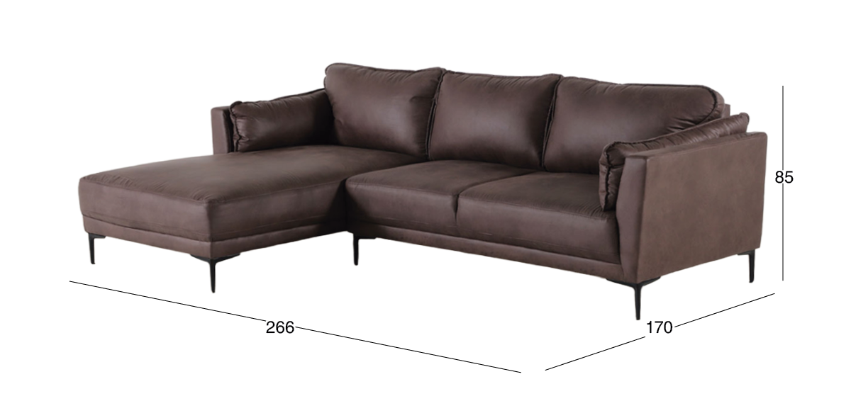 Sala Modular Izquierda Kubra Vn Café Oscuro