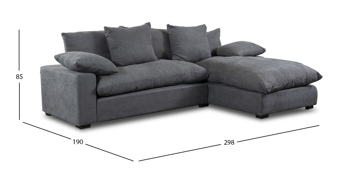 Sala en L Derecha Cloud Gris