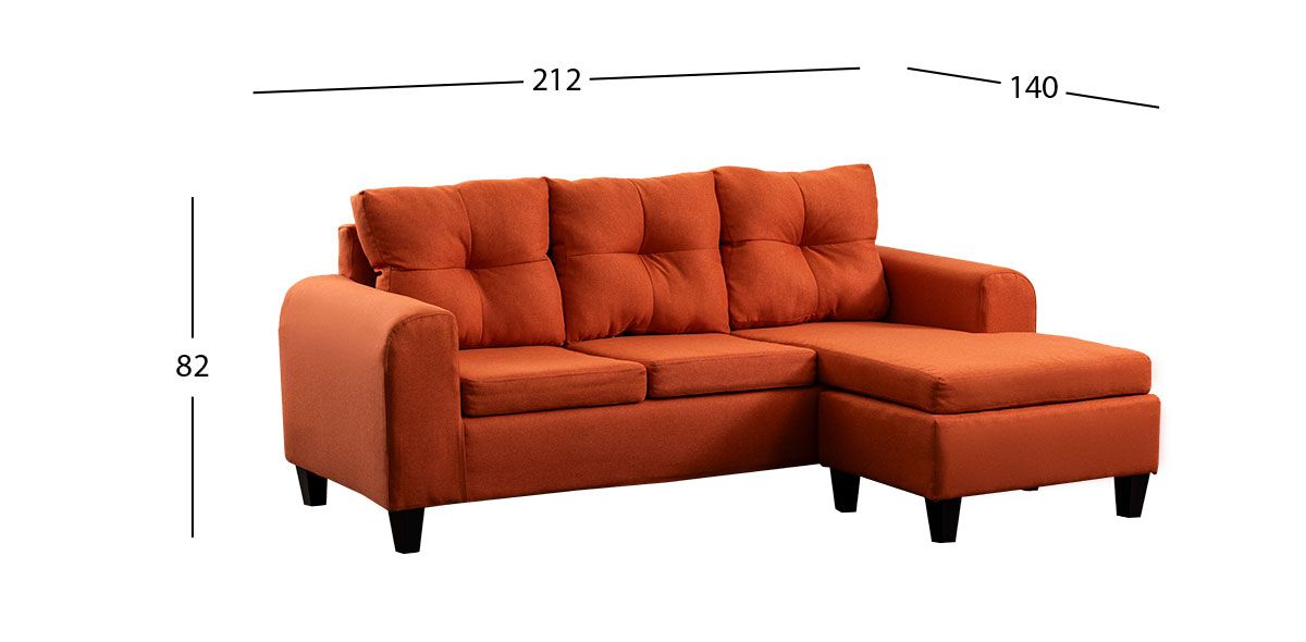 Sala en L Capital Naranja