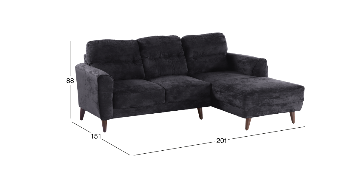 Sala Modular Derecha Elif Negro