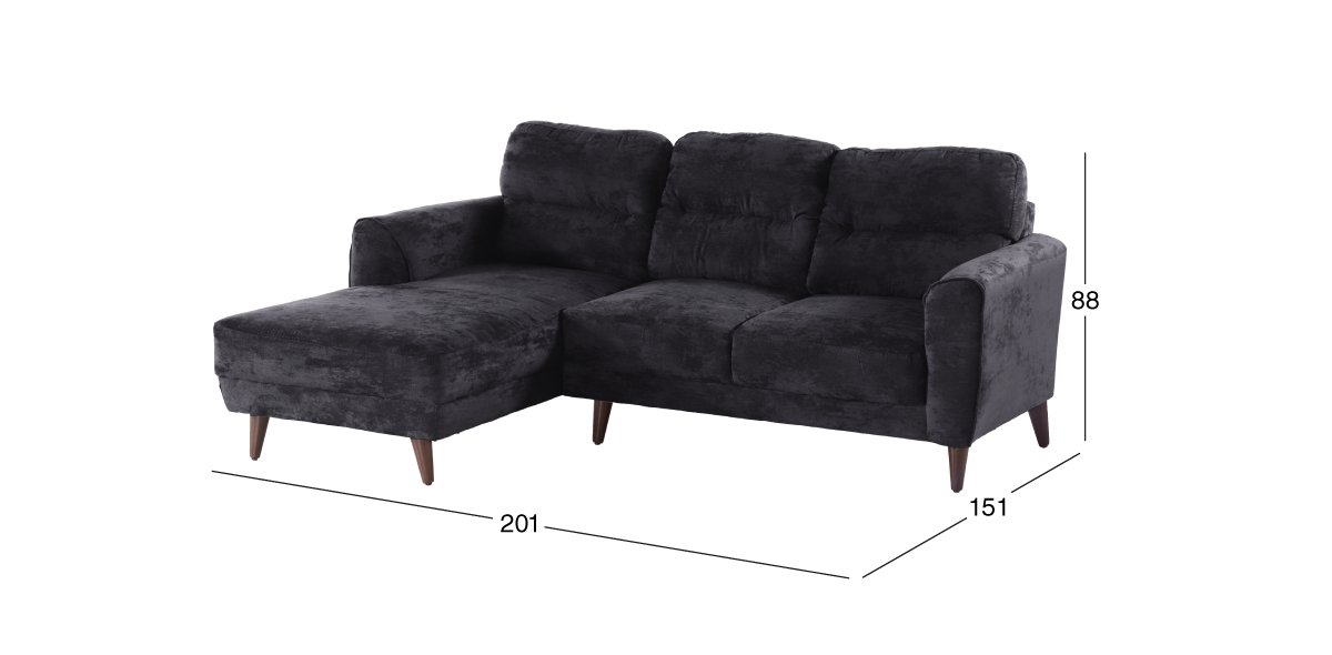 Sala Modular Izquierda Elif Negro