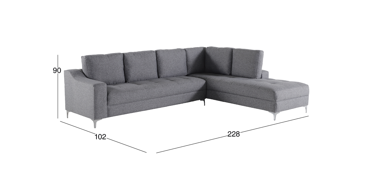 Sala Modular Derecha Marruecos New Gris