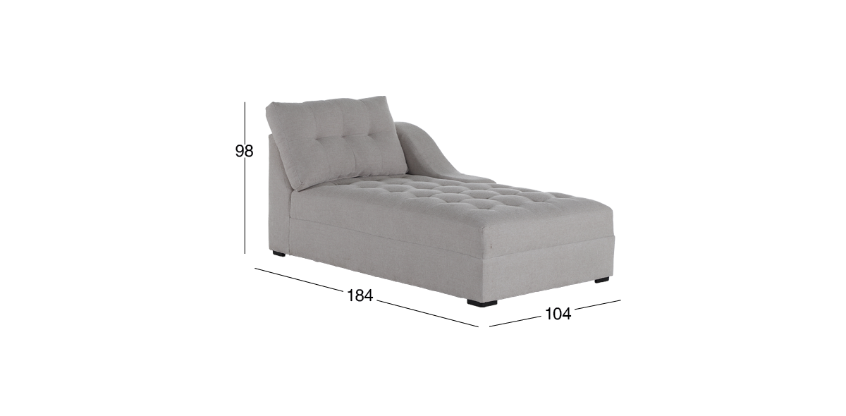 Sillón Largo Brazo Derecho Zonet Beige