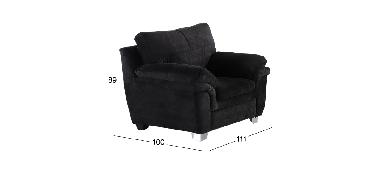 Sillón Tennessee Microfibra Negro