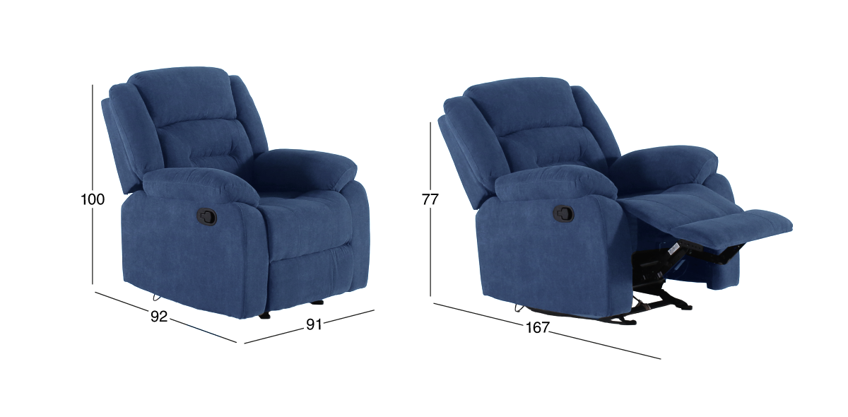 Sillón con Reclinable Kaipu Azul
