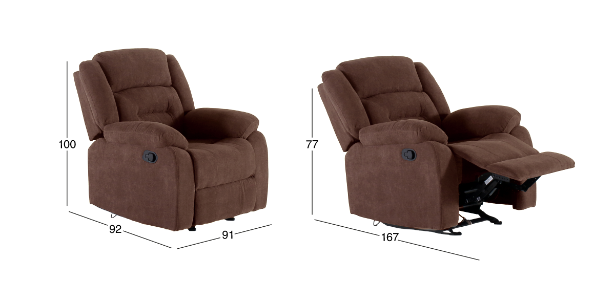 Sillón con Reclinable Kaipu Café
