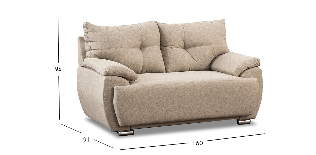 Sofá 2 Plazas Cartago Beige