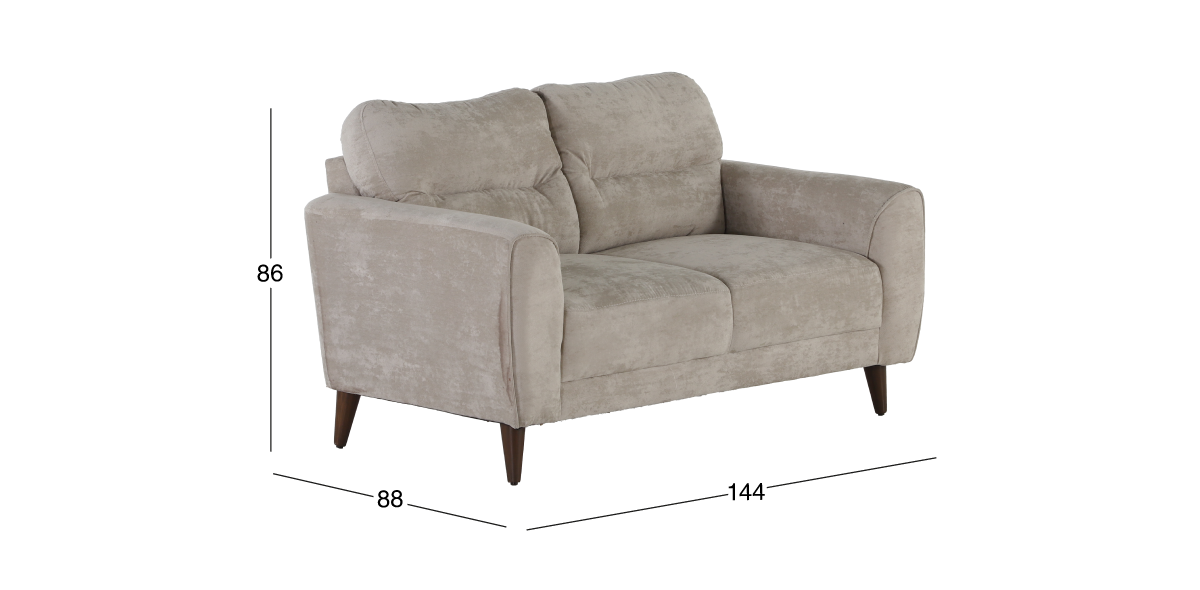 Sofá 2 Plazas Elif Mf Beige