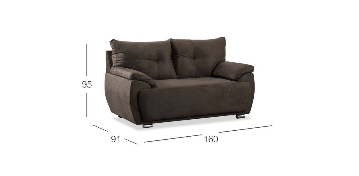 Sofá 2 Plazas Cartago Café