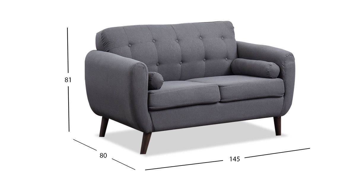 Sofá 2 Plazas Monet Gris