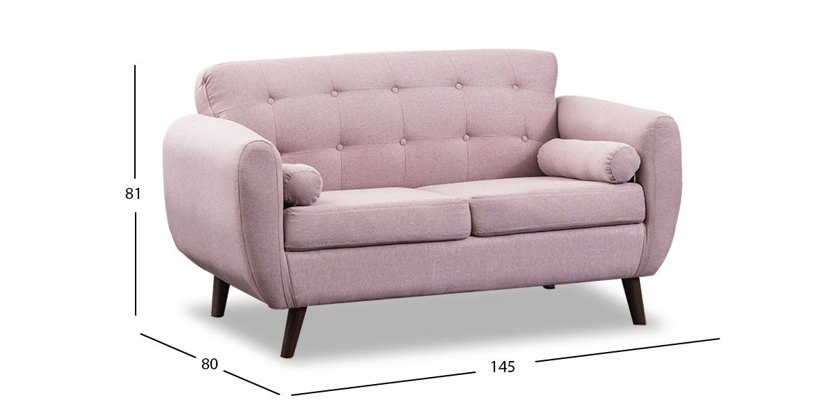 Sofá 2 Plazas Monet Rosa