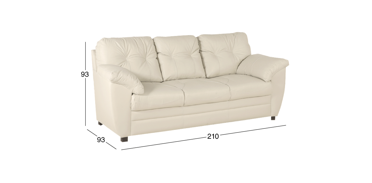 Sofá de Piel Derby Confort Tz Beige