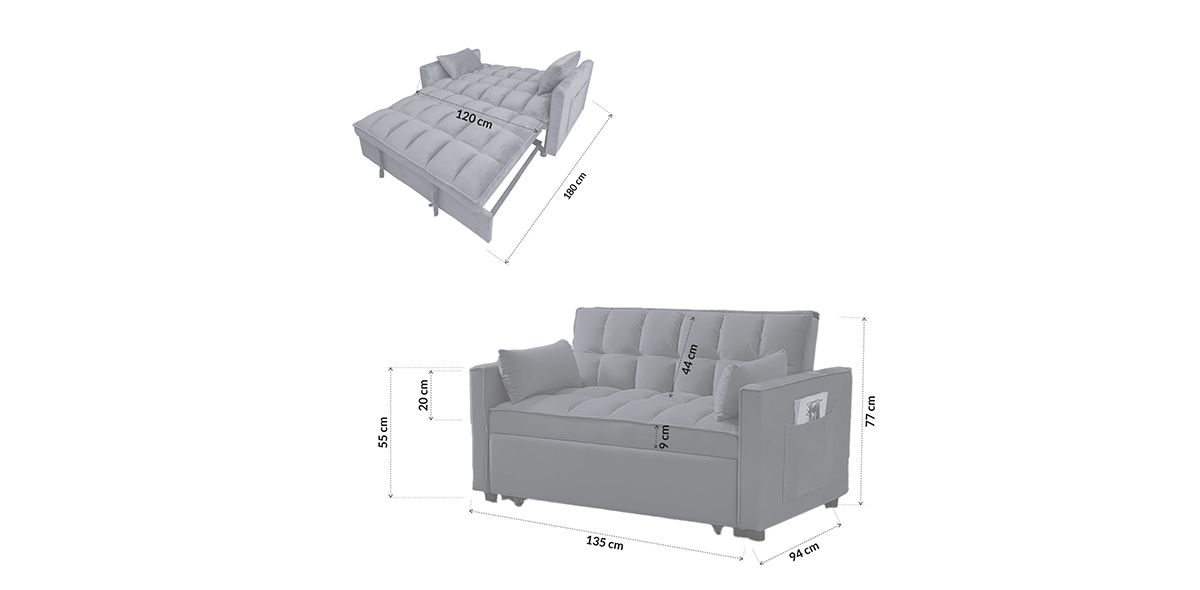 Sofá Cama Anders Gris