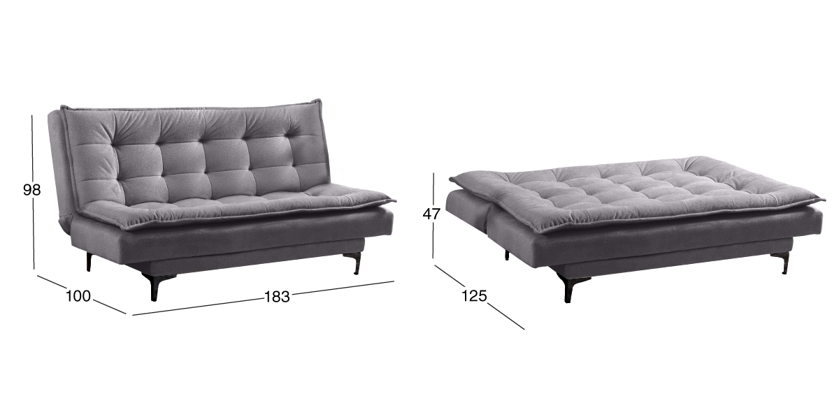 Sofá Cama Nicolle New Gris