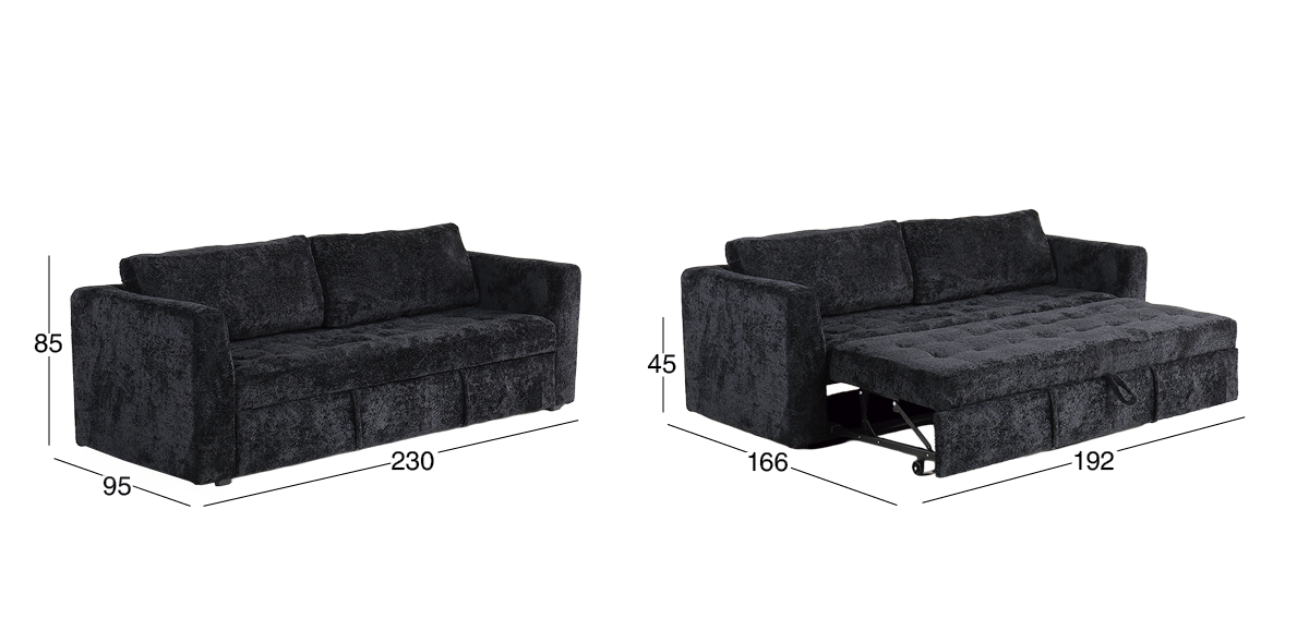 Sofá Cama Tiffany Negro